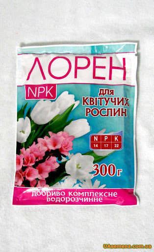 Добриво Лорен кристалічне для квітів 300 г