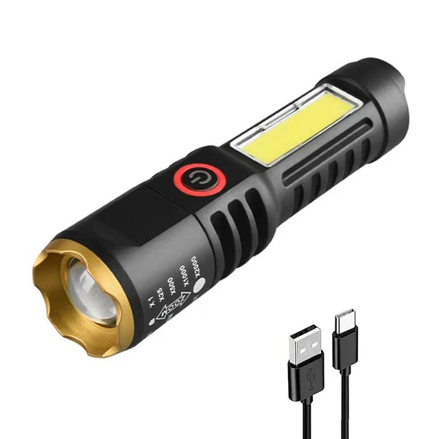 Світлодіодний ручний ліхтарик потужний акумуляторний USB