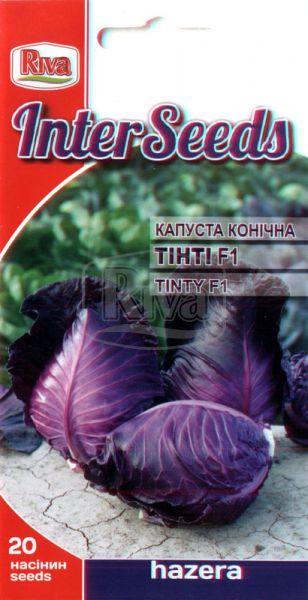 Капуста Червоноголова конічна Тінті F1 20 шт Inter Seeds Нідерланди