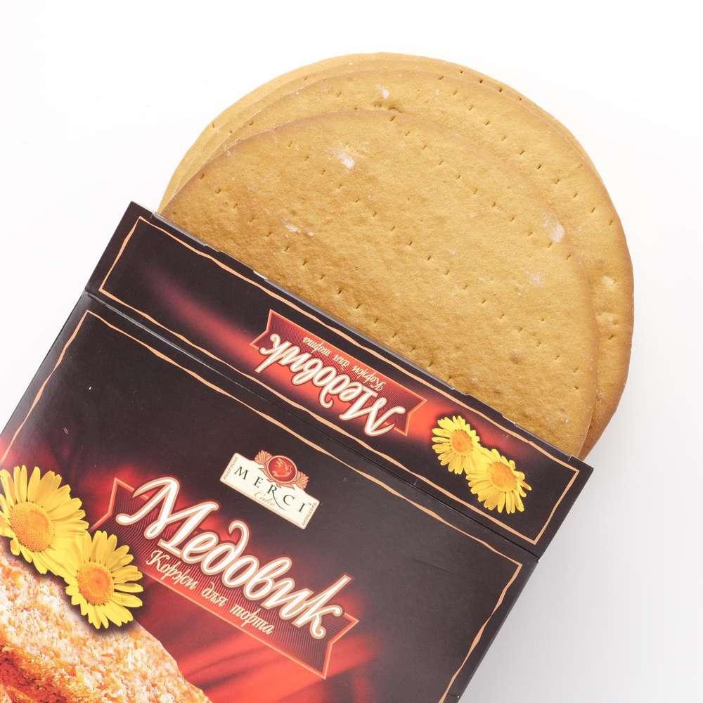 Коржі для торта Медовик круглі Merci 5 шт 500 г
