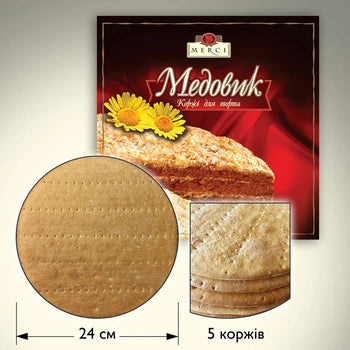 Коржі для торта Медовик круглі Merci 5 шт 500 г