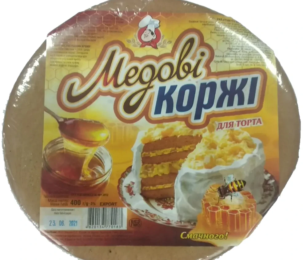 Коржі для торта Медові круглі 400 г