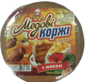 Коржі для торта Медові з маком круглі 400 г