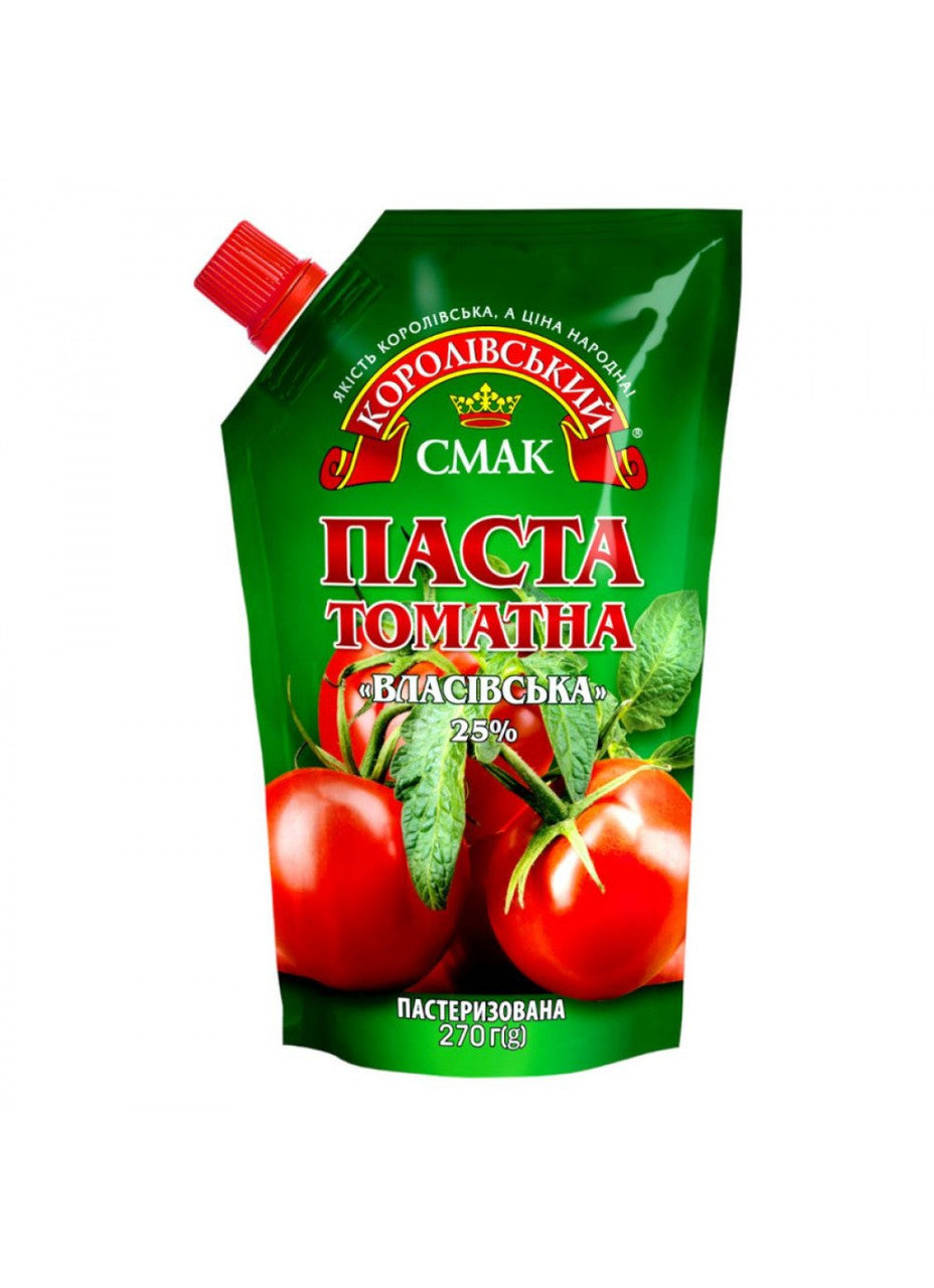 Томатна паста Власівська 25%  Королівський смак 270 г